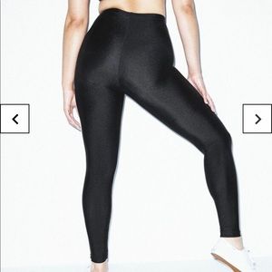 American apparel nylon tricot black leggings